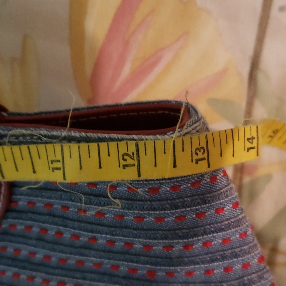 Chambray purse with oval handle [2] - Picture 7 of 8